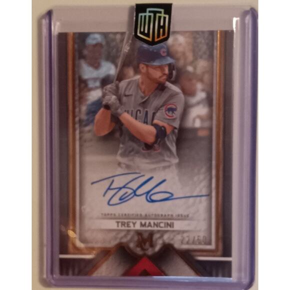 Trey Mancini 2023 "Topps Museum Collection" (Archival Autograph) 22 /50 CUBS - Picture 4 of 6
